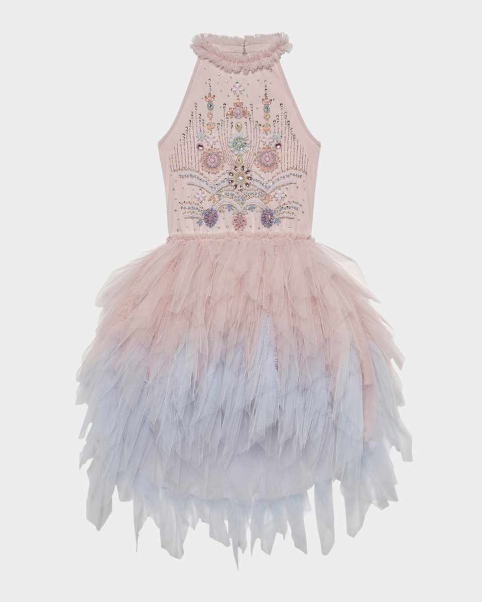 Girl's Floral Fete Embellished Tutu Dress, Size 2